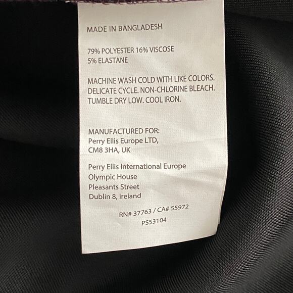 Perry Ellis Men's XLT Big & Tall 1/4 Zip Pullover Sweatshirt Dark Red NEW - Picture 9 of 10